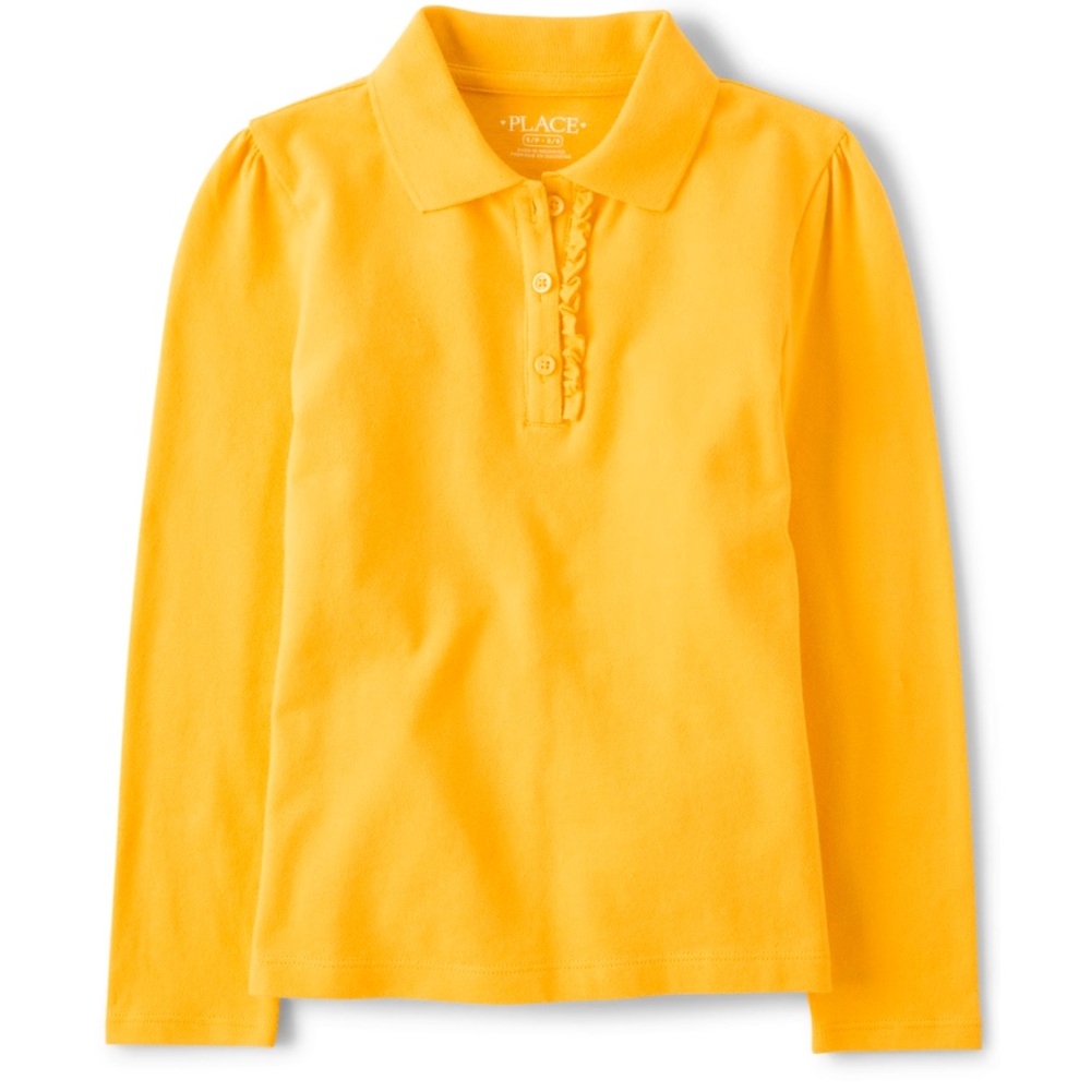 The Children’s Place
Girls Uniform Ruffle Pique Polo- Long sleeve